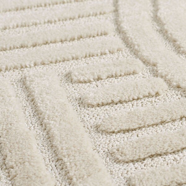 Kremno bela okrogla preproga ø 80 cm Art – Ayyildiz Carpets