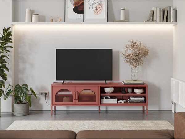 Opečnato oranžna TV omarica 160x50 cm Diora – Marckeric