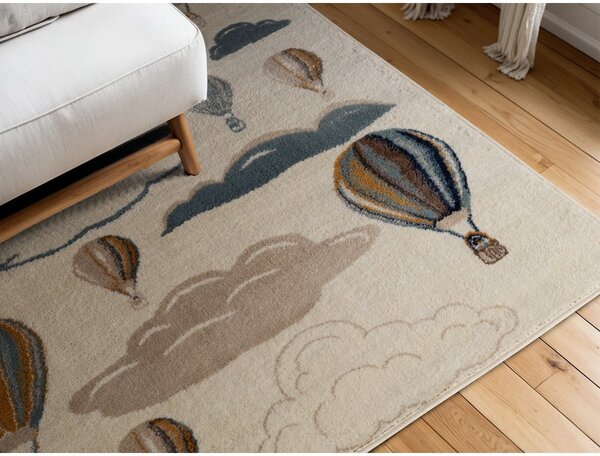 Kremno bela otroška preproga 120x170 cm Hot Air Balloon – Hanse Home