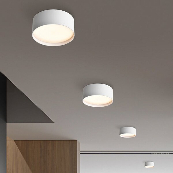 CMD LED stropna svetilka 9093, Ø 12 cm, bela, IP44, kovinska, Bela, Aluminij, Sodobni