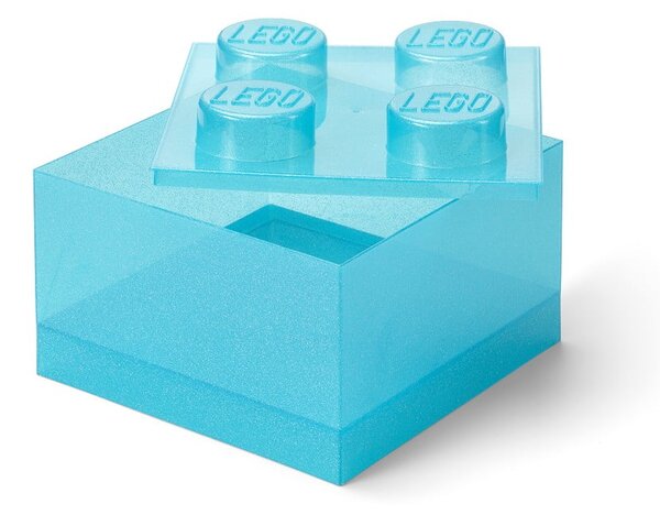 Svetlo modra plastična otroška škatla za shranjevanje 25x25x18 cm – LEGO®
