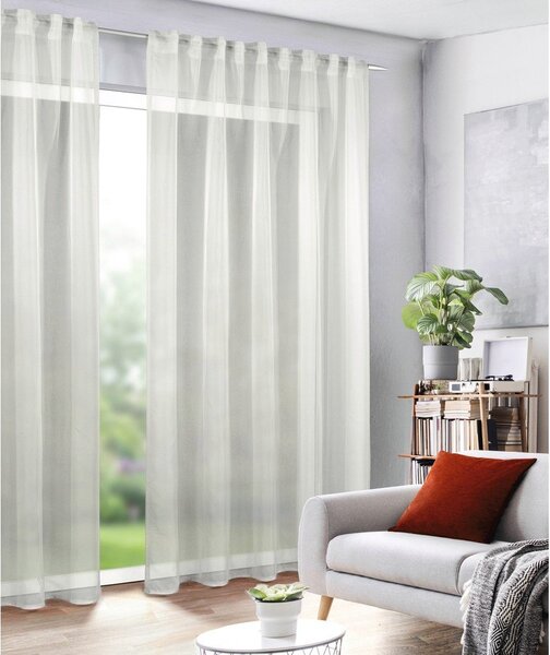 Prosojna zavesa iz tančice v naravni barvi 135x245 cm Uni – Sehlbach