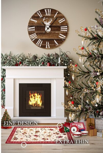 Rdeča preproga z božičnim motivom iz mešanice bombaža 50x80 cm Toy's Delight Red Christmas – Villeroy&Boch