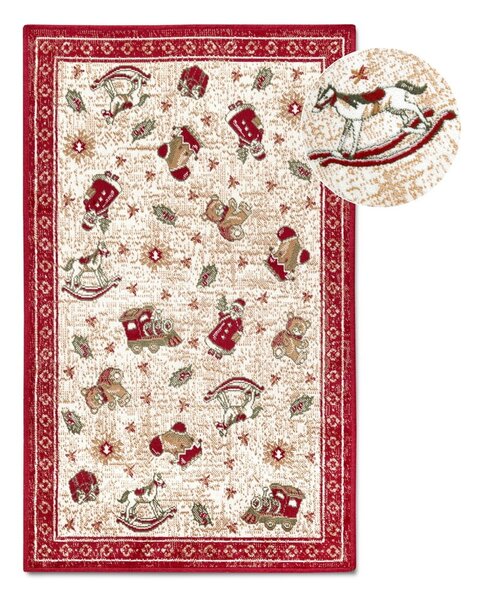 Rdeča preproga z božičnim motivom iz mešanice bombaža 50x80 cm Toy's Delight Red Christmas – Villeroy&Boch