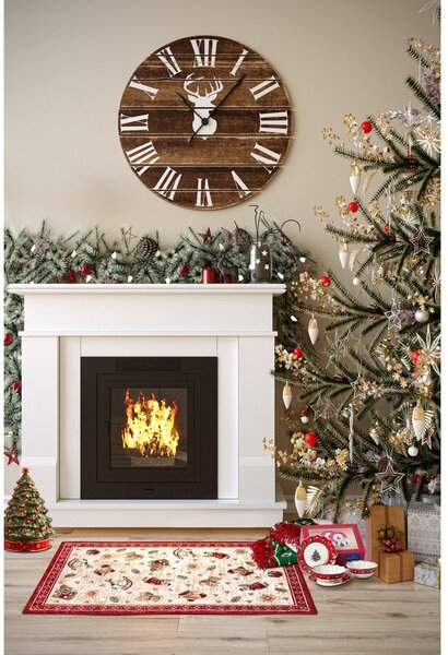 Rdeča preproga z božičnim motivom iz mešanice bombaža 50x80 cm Toy's Delight Red Christmas – Villeroy&Boch