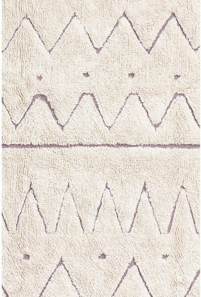 Kremno bela pralna ročno tkana bombažna preproga 90x130 cm Azteca – Lorena Canals