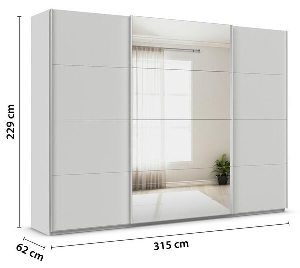 Modern Living Omara Z Drsnimi Vrati Feldkirch, Svetlo Siva