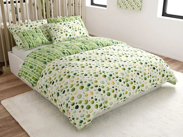 Krep posteljnina ZELENA DREVESA POLY zelena Dimenzije posteljnine: 70 x 90 cm | 140 x 200 cm
