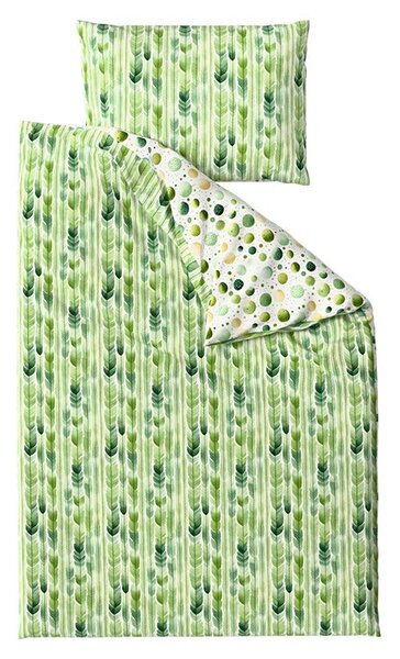 Krep posteljnina ZELENA DREVESA POLY zelena Dimenzije posteljnine: 70 x 90 cm | 140 x 200 cm