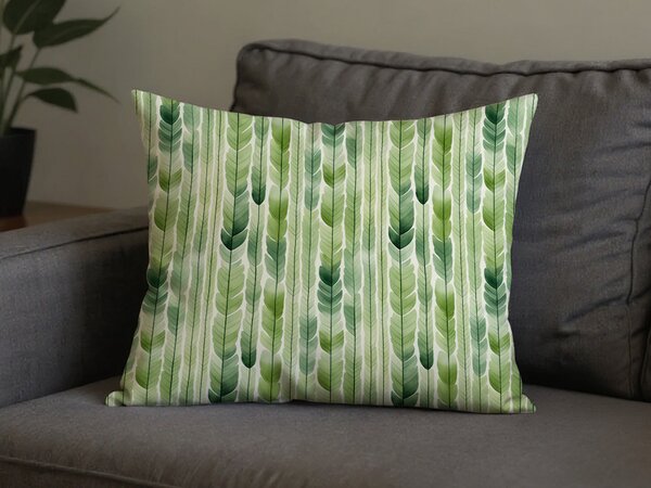 Prevleka za vzglavnik iz mešanice bombaža GREEN TREES POLY 50x70 cm, zelena