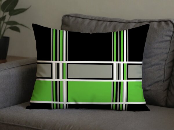 Polibombažna prevleka za vzglavnik KARO POLY 70x90 cm, zelena