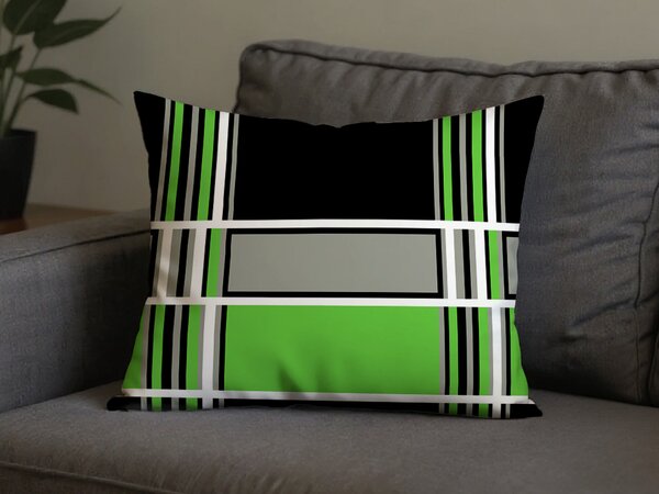 Polibombažen prevleka za vzglavnik KARO POLY 50x70 cm, zelena