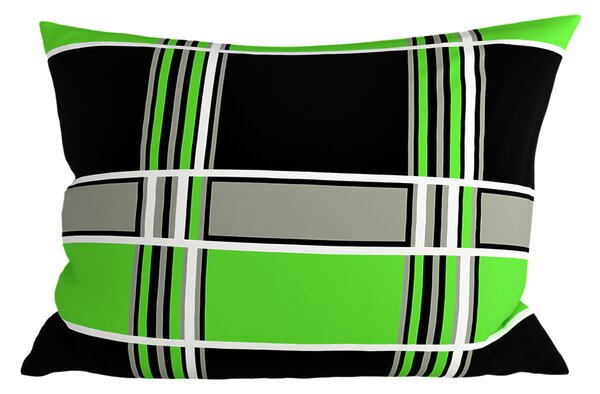 Polibombažna prevleka za vzglavnik KARO POLY 70x90 cm, zelena
