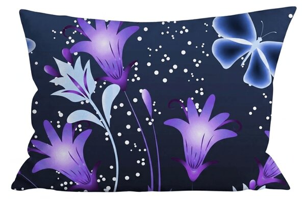 Prevleka za vzglavnik iz mikrovlaken VIOLET BUTTERFLY 50x70 cm, temno modra