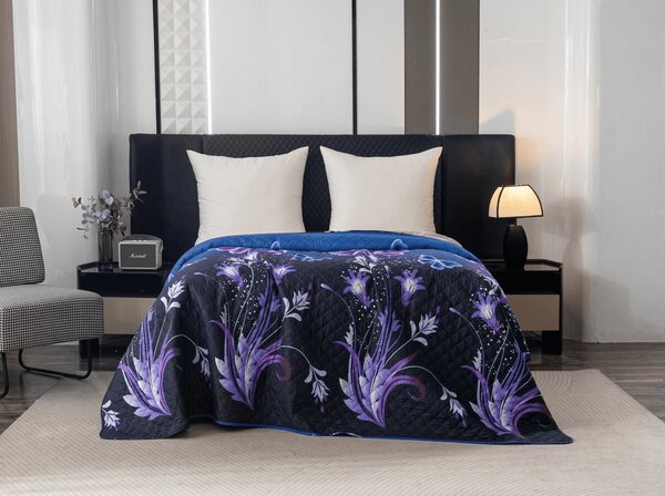 Pregrinjalo za posteljo VIOLET BUTTERFLY, temno modro Dimenzije: 170 x 210 cm