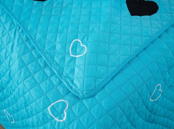 Pregrinjalo za posteljo CORAZON modro Dimenzije: 170 x 210 cm