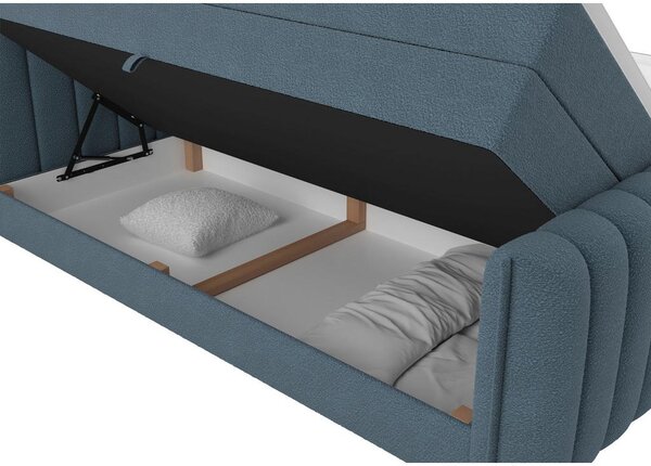 Premium Living Postelja Boxspring Lina, Modra, 160x200
