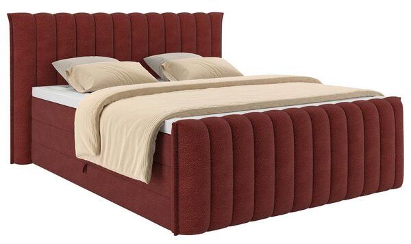 Premium Living Postelja Boxspring Lina, Rdeča, 160x200
