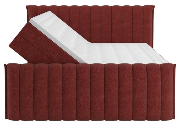 Premium Living Postelja Boxspring Lina, Rdeča, 160x200