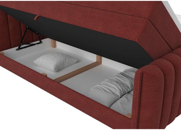 Premium Living Postelja Boxspring Lina, Rdeča, 160x200