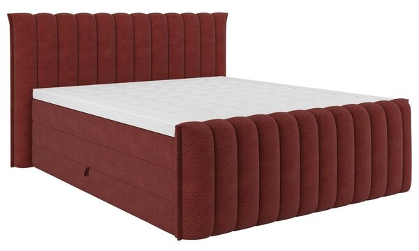 Premium Living Postelja Boxspring Lina, Rdeča, 160x200