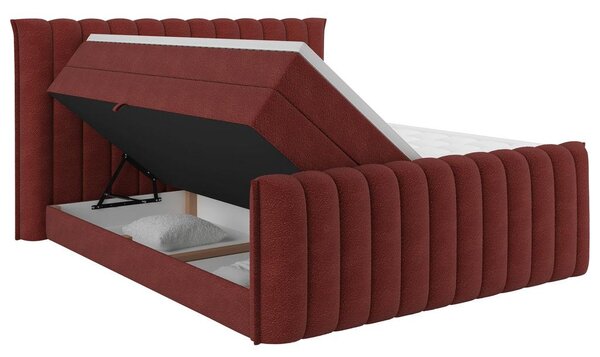 Premium Living Postelja Boxspring Lina, Rdeča, 160x200