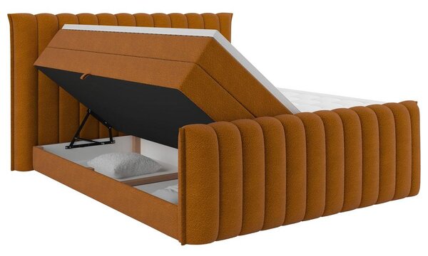 Premium Living Postelja Boxspring Lina, Opečnato Rjava, 160x200