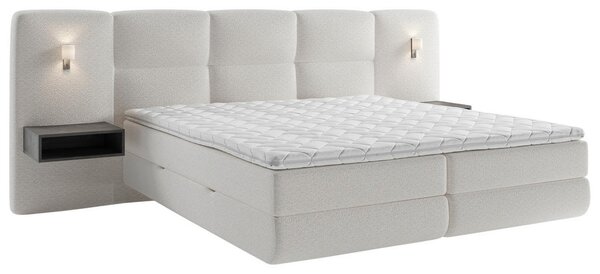POSTELJA BOXSPRING 180 cm x 200 cm , tekstil naravne barve