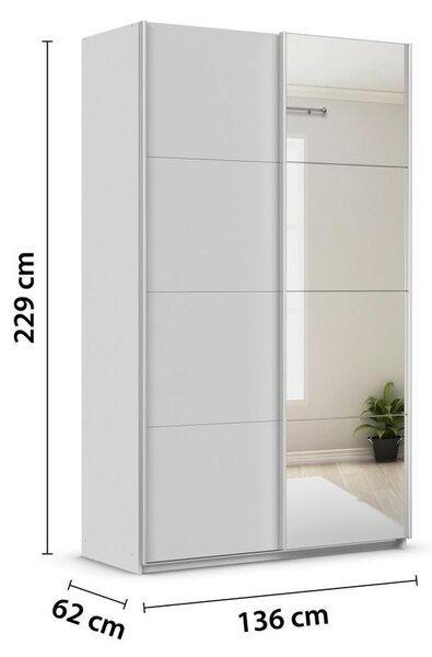 Modern Living Omara Z Drsnimi Vrati Feldkirch, Svetlo Siva