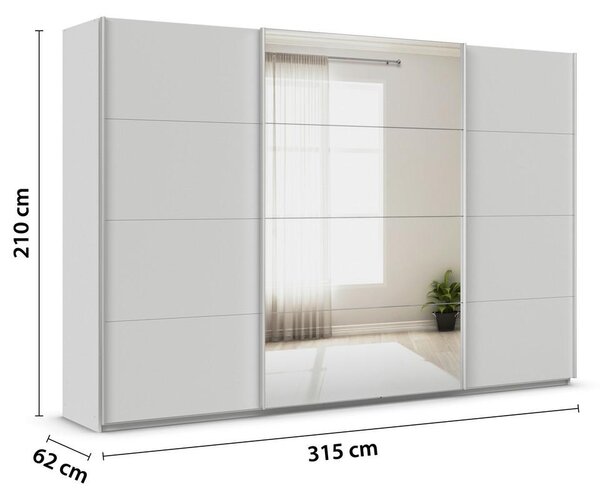 Modern Living Omara Z Drsnimi Vrati Feldkirch, Svetlo Siva