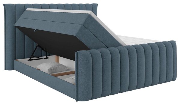 Premium Living Postelja Boxspring Lina, Modra, 160x200