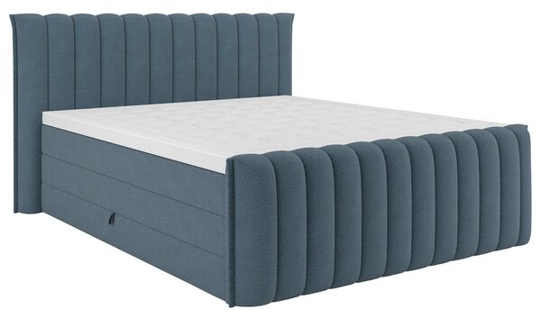 Premium Living Postelja Boxspring Lina, Modra, 160x200