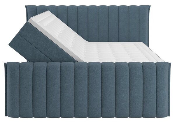 Premium Living Postelja Boxspring Lina, Modra, 160x200