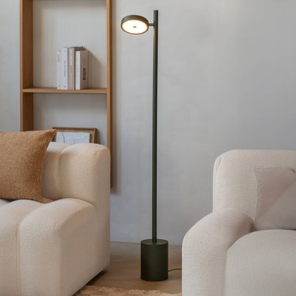 Good & Mojo GOOD MOJO LED-stoječa svetilka Okinawa, 1-flg. zelena, 146 cm, les, zatemnjen, Zelena, Dnevna soba / jedilnica, Les, Sodobni