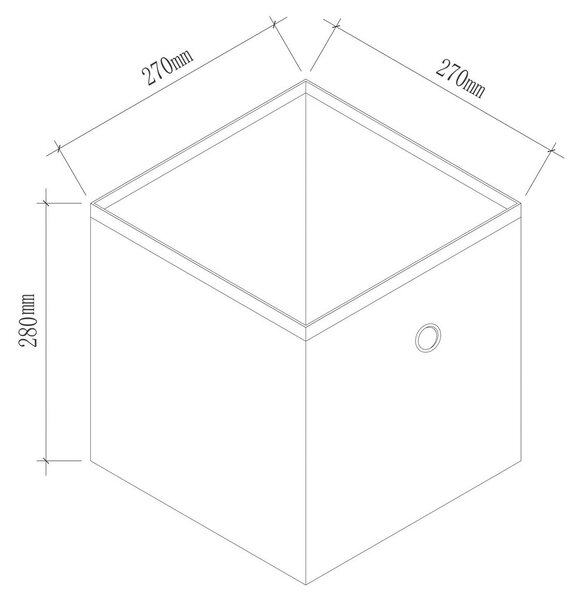 MID.YOU Set Zložljivih Zabojev Boxas, Črna, 2 Kos