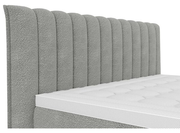 Premium Living Postelja Boxspring Lina, Siva, 160x200