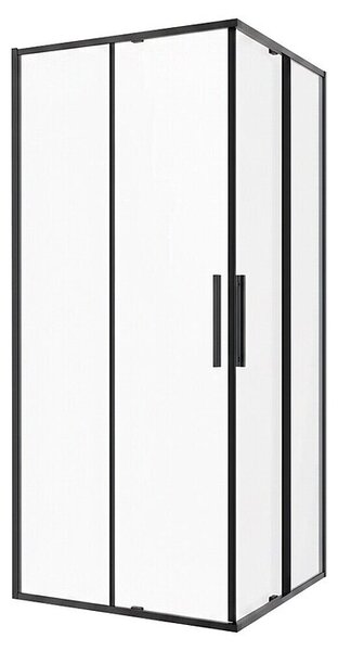 Sanotechnik Drsna vrata za tuš Slim Line (80 x 200 cm, Črna, Vgradne dimenzije: 78–80 cm)