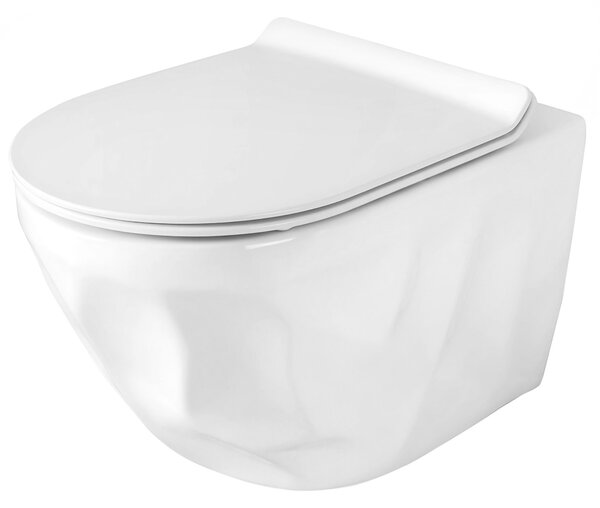 Set viseča WC školjka REA Gustavo Rimless + nadpultni umivalnik Maya