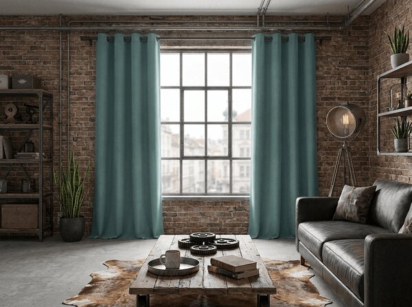 Zatemnitvena zavesa DREAM VELVET 140x270 cm, modrozelena Za obesiti: Trak za nabiranje