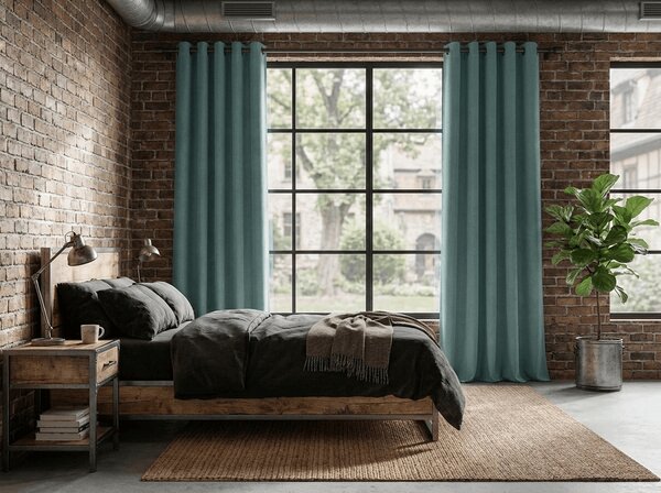 Zatemnitvena zavesa DREAM VELVET 140x270 cm, modrozelena Za obesiti: Trak za nabiranje