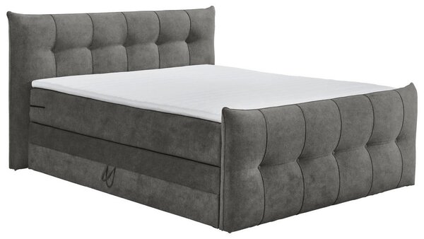 POSTELJA BOXSPRING 180 cm x 200 cm , tekstil antracit