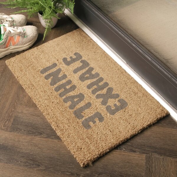 Predpražnik iz kokosovih vlaken 60x90 cm Inhale Exhale – Artsy Doormats