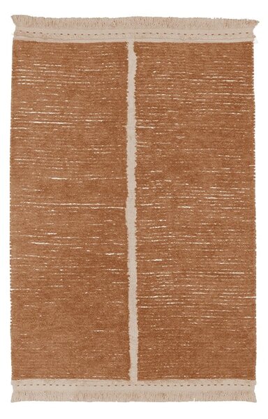Opečnato oranžna/bež bombažna preproga 140x200 cm Duetto Toffee – Lorena Canals