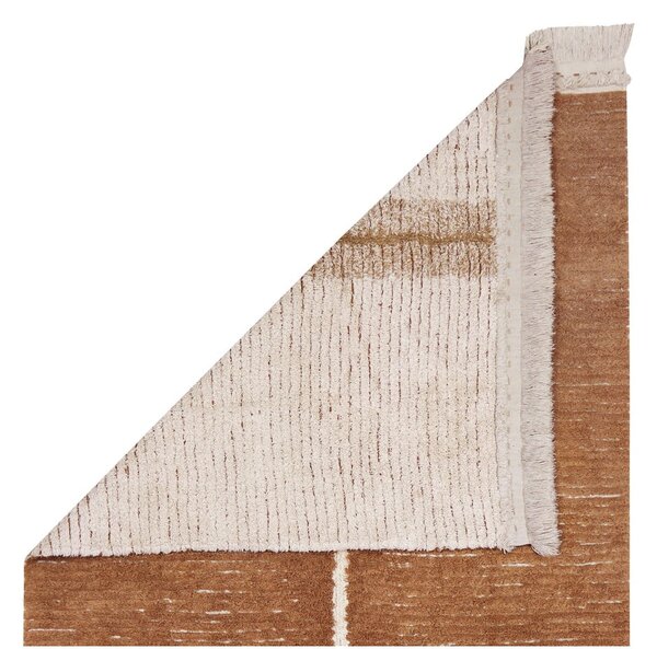 Opečnato oranžna/bež bombažna preproga 140x200 cm Duetto Toffee – Lorena Canals