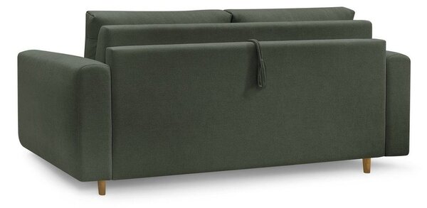 Zelena raztegljiva sedežna garnitura za spanje 220 cm Cocoone – Bobochic Paris