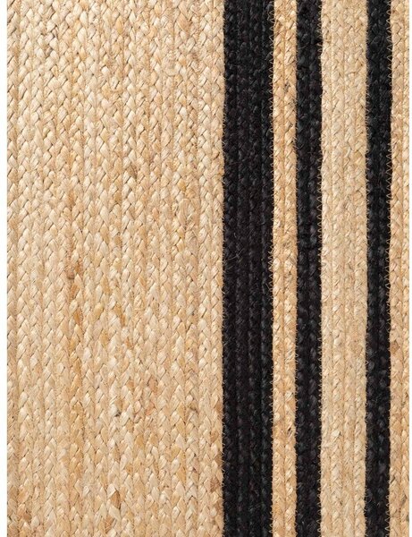 Obojestranski ročno tkan tekač iz jute v črni in naravni barvi 70x200 cm Jutta – Hanse Home