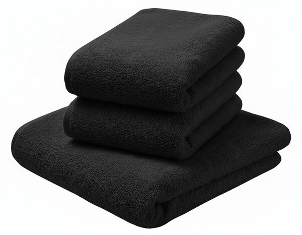 Brisača NORIELLE 50x90 cm črna, 100% bombaž