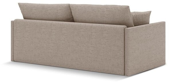 Svetlo rjava raztegljiva sedežna garnitura iz šenilje 209 cm Shannon – Cosmopolitan Design