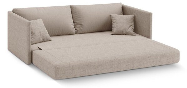 Svetlo rjava raztegljiva sedežna garnitura iz šenilje 209 cm Shannon – Cosmopolitan Design