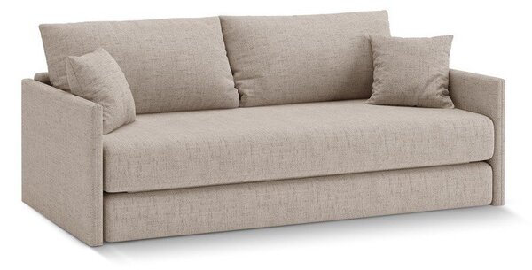 Svetlo rjava raztegljiva sedežna garnitura iz šenilje 209 cm Shannon – Cosmopolitan Design